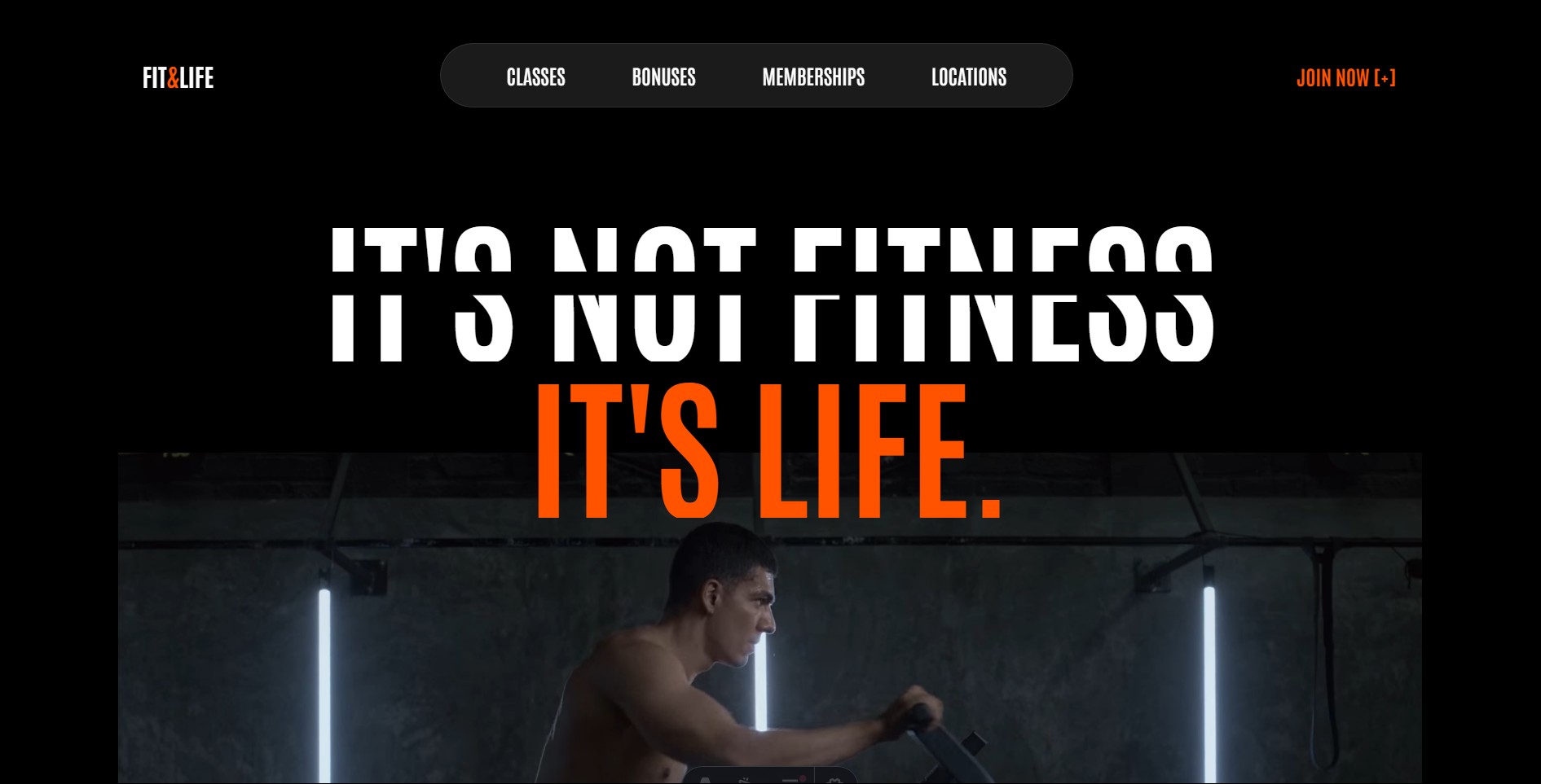 preview de la landing page Fit and Life